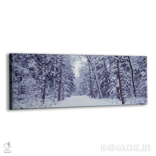 تابلو جادهٔ برفی در جنگل اثر ایوجنیا بیدیوک - نمای پرسپکتیو محصول
