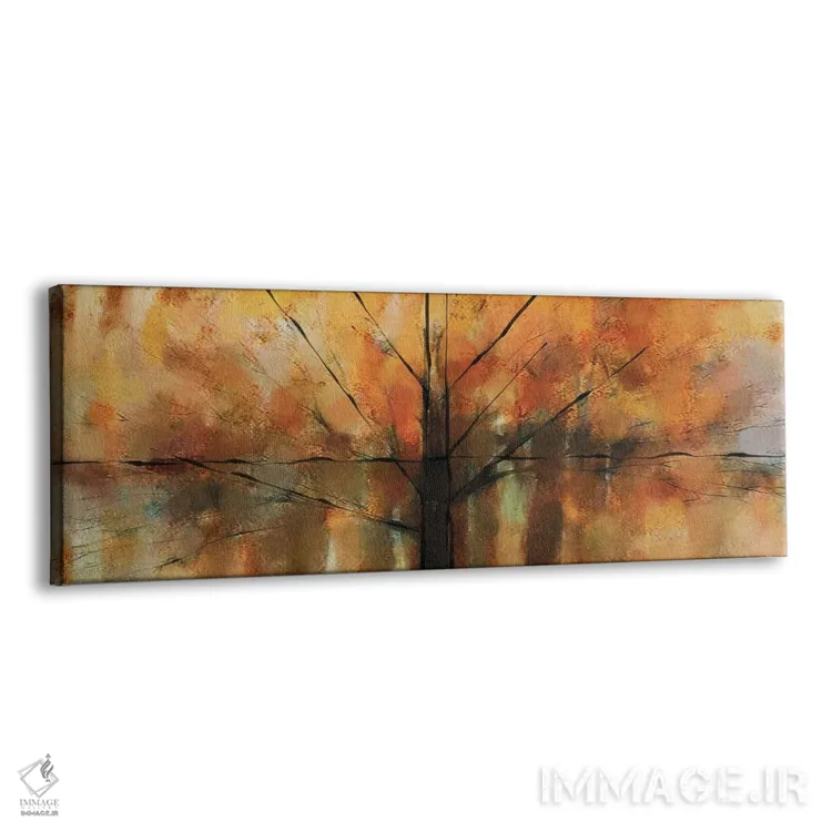 تابلو انتزاعی چوبی با رنگهای پاستل اثر ایوجنیا بیدیوک - نمای پرسپکتیو محصول