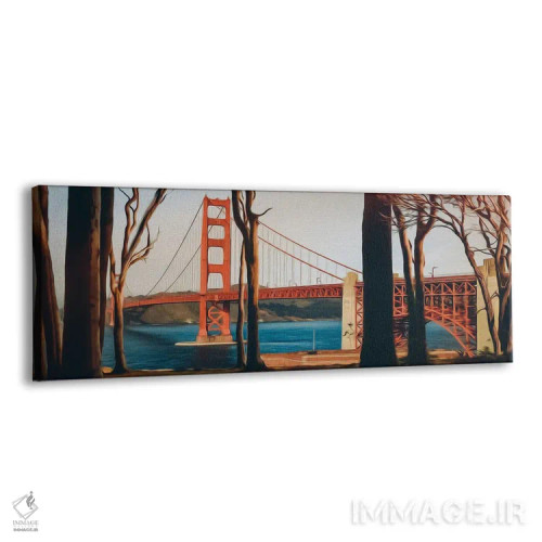 تابلو پارک کنار پل گلدنگیت (سانفرانسیسکو) اثر ایوجنیا بیدیوک - نمای پرسپکتیو محصول