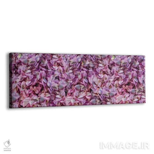 تابلو پسزمینهای از برگهای صورتی همیگرافیس (گیاه زینتی) اثر ایوجنیا بیدیوک - نمای پرسپکتیو محصول