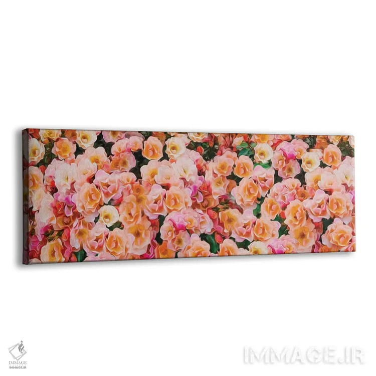 تابلو پسزمینه افقی از رزهای پارک نارنجی اثر ایوجنیا بیدیوک - نمای پرسپکتیو محصول