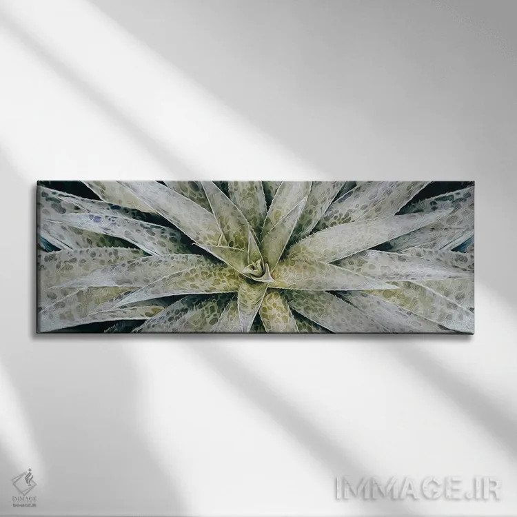 تابلو قرمز سفید (Scarlet سفید - احتمالاً اشاره به گل یا رنگ خاص) اثر ایوجنیا بیدیوک - نمای روبهرو روی دیوار