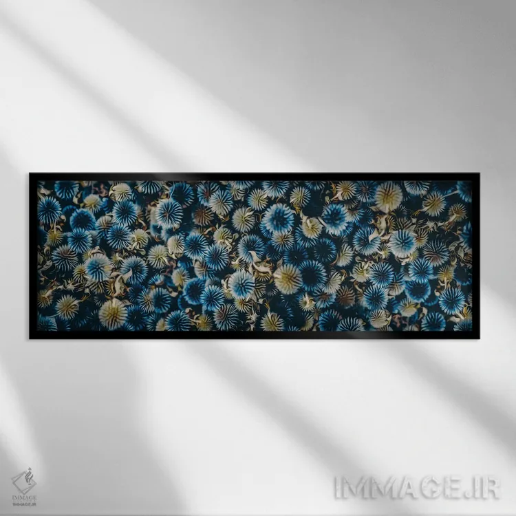 تابلو اریانژیم (نوعی گیاه خارمریم) اثر ایوجنیا بیدیوک - نمای قابدار مشکی