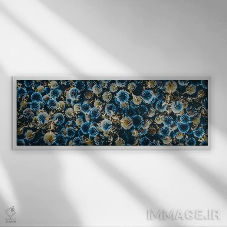 تابلو اریانژیم (نوعی گیاه خارمریم) اثر ایوجنیا بیدیوک - نمای قابدار سفید