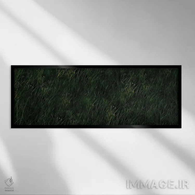 تابلو چمن سبز اثر ایوجنیا بیدیوک - نمای قابدار مشکی