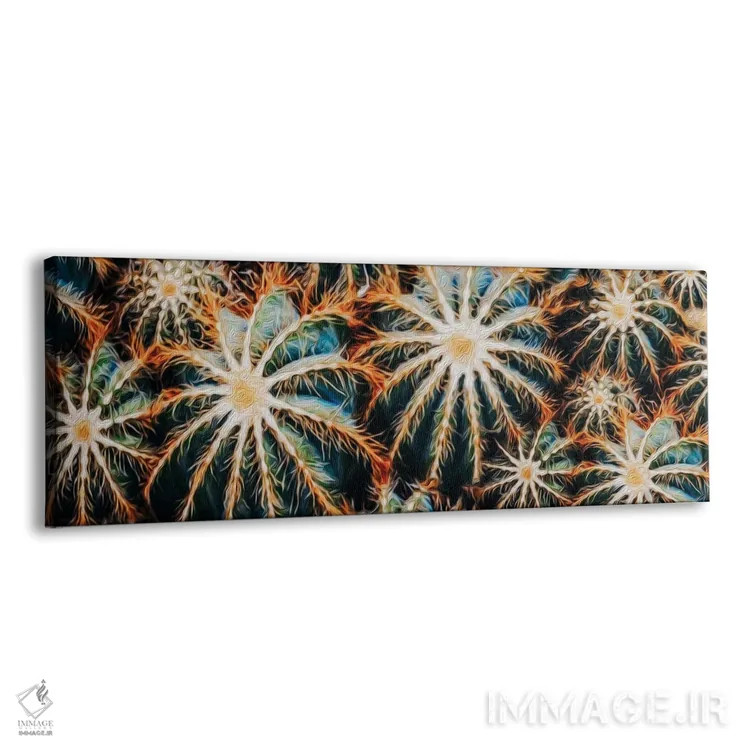 تابلو پسزمینهای روشن از کاکتوسها اثر ایوجنیا بیدیوک - نمای پرسپکتیو محصول