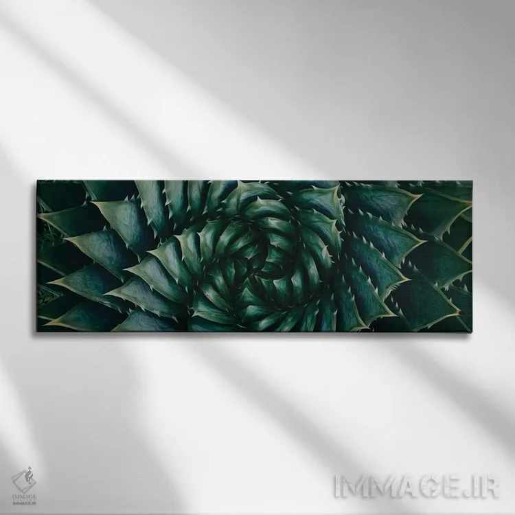 تابلو نمای نزدیک آلوئه آریستاتا اثر ایوجنیا بیدیوک - نمای روبهرو روی دیوار