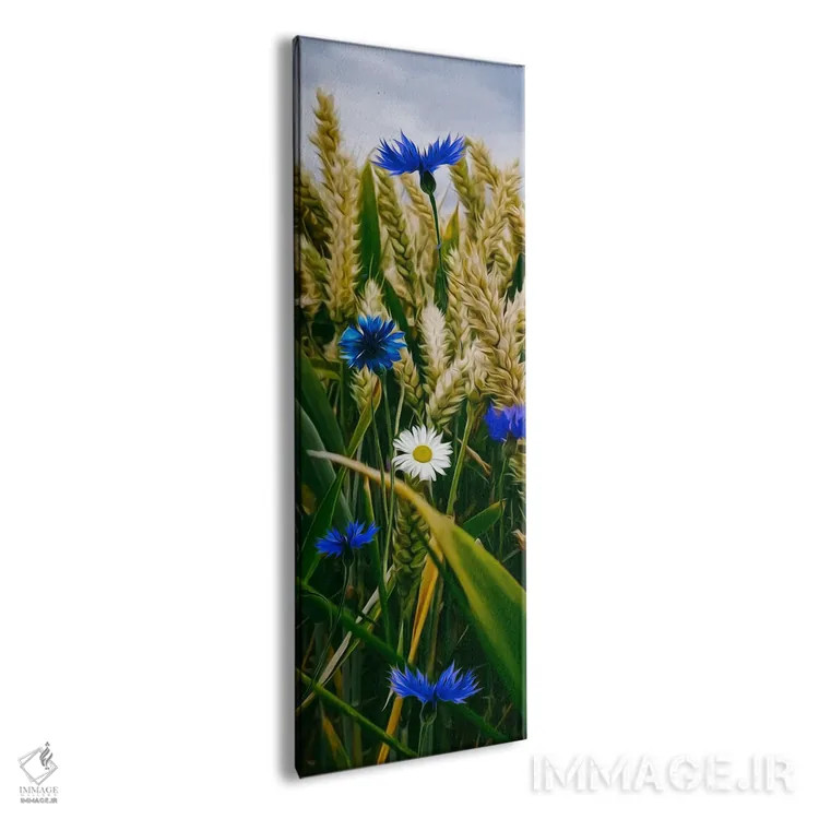 تابلو Daisies And Cornflowers,سنبلههای گندم، گل بابونه و گل گندم اثر ایوجنیا بیدیوک - نمای پرسپکتیو محصول