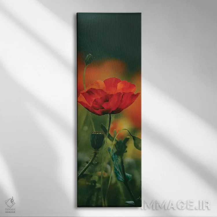 تابلو شکوفه شقایق اثر ایوجنیا بیدیوک - نمای روبهرو روی دیوار