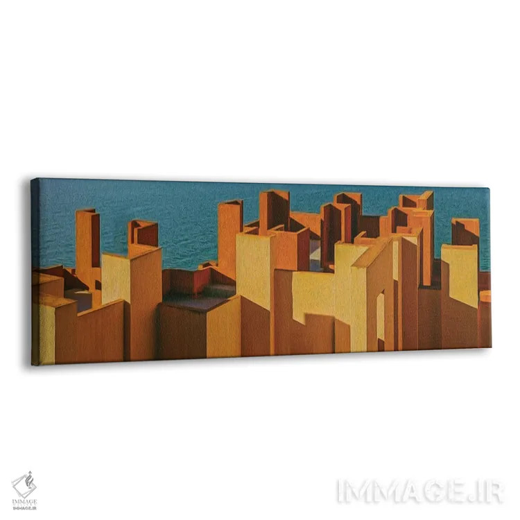 تابلو معماری نارنجی دریایی اثر ایوجنیا بیدیوک - نمای پرسپکتیو محصول
