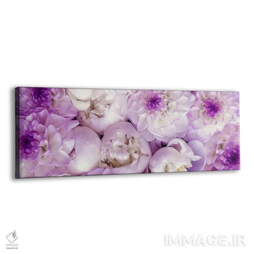 تابلو گلهای صدتومانی بنفش و کوکبها اثر ایوجنیا بیدیوک - نمای پرسپکتیو محصول