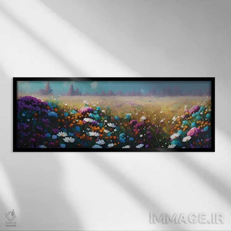 تابلو گلهای وحشی اثر ایوجنیا بیدیوک - نمای قابدار مشکی