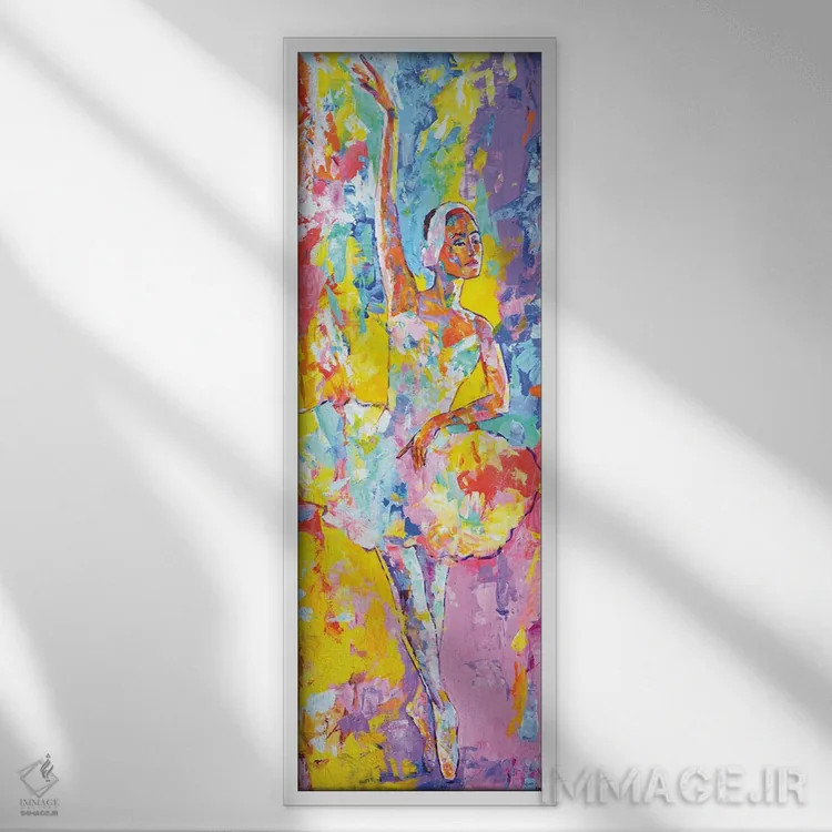 تابلو رقاص باله اثر ایرینا کاستسووا - نمای قابدار سفید