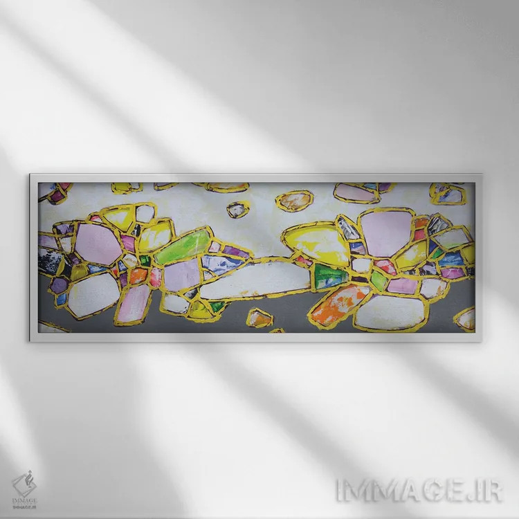 تابلو جواهرات طلا II اثر ایرینا کاستسووا - نمای قابدار سفید