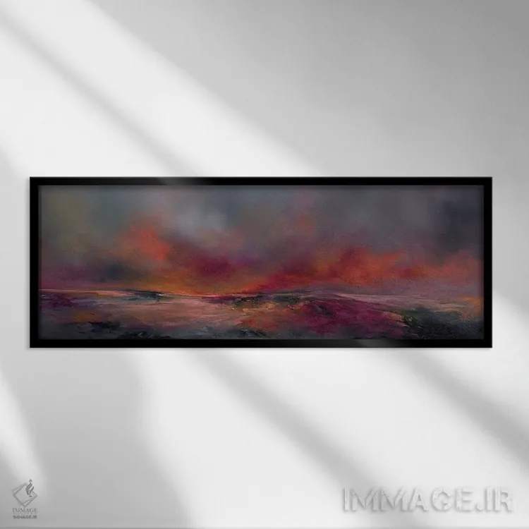 تابلو آخرین شعله اثر جی.اِی آرت (برند هنری) - نمای قابدار مشکی