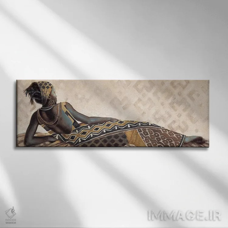 تابلو زن آفریقایی V اثر ژاک لوکونت - نمای روبهرو روی دیوار