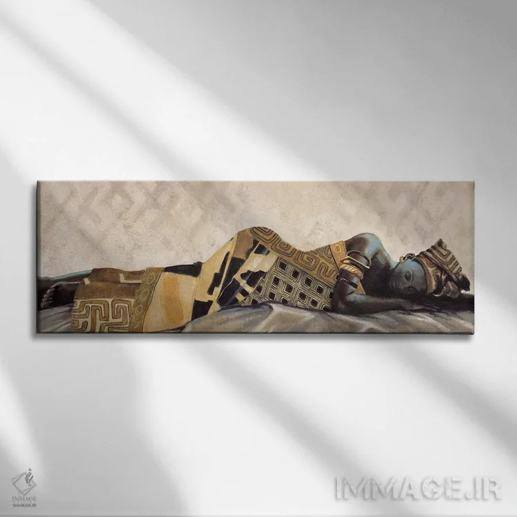 تابلو زن آفریقایی VI اثر ژاک لوکونت - نمای روبهرو روی دیوار