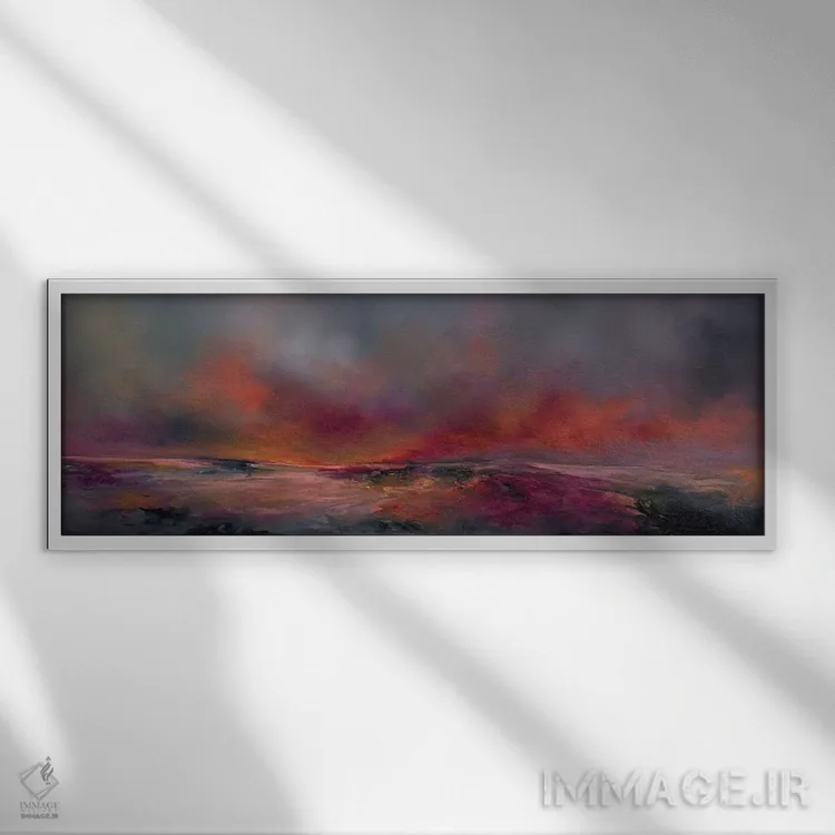 تابلو آخرین شعله اثر جی.اِی آرت (برند هنری) - نمای قابدار سفید
