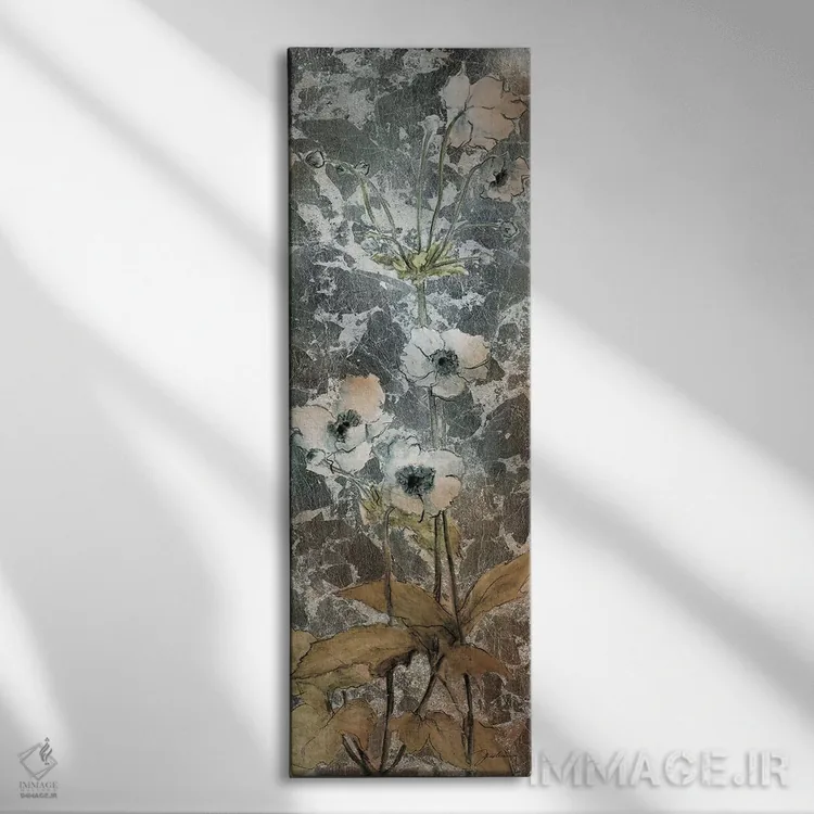 تابلو شکوفههای باریک دو اثر لیز جارباور - نمای روبهرو روی دیوار