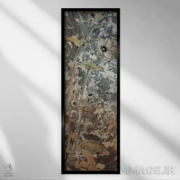 تابلو شکوفههای باریک یک اثر لیز جارباور - نمای قابدار مشکی