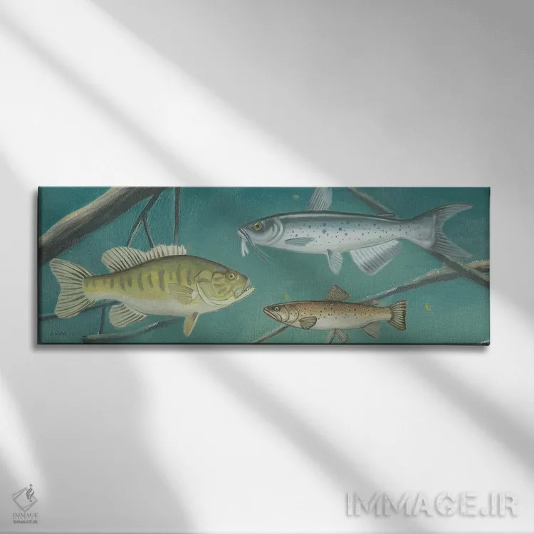 تابلو صیاد تازه شماره سه اثر جیمز وینس - نمای روبهرو روی دیوار