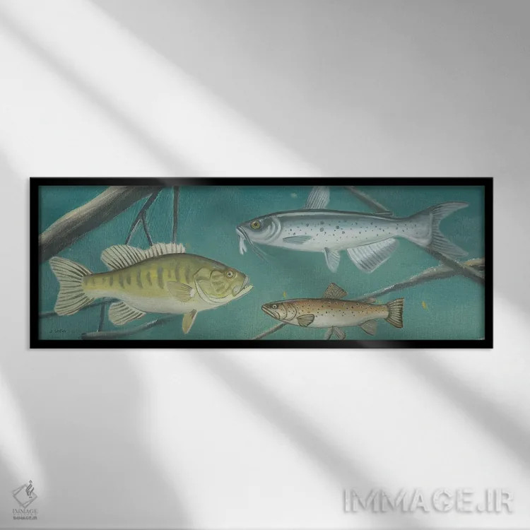 تابلو صیاد تازه شماره سه اثر جیمز وینس - نمای قابدار مشکی