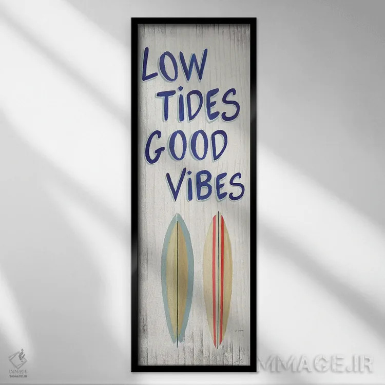 تابلو زمان ساحل شماره پنج اثر جیمز وینس - نمای قابدار مشکی