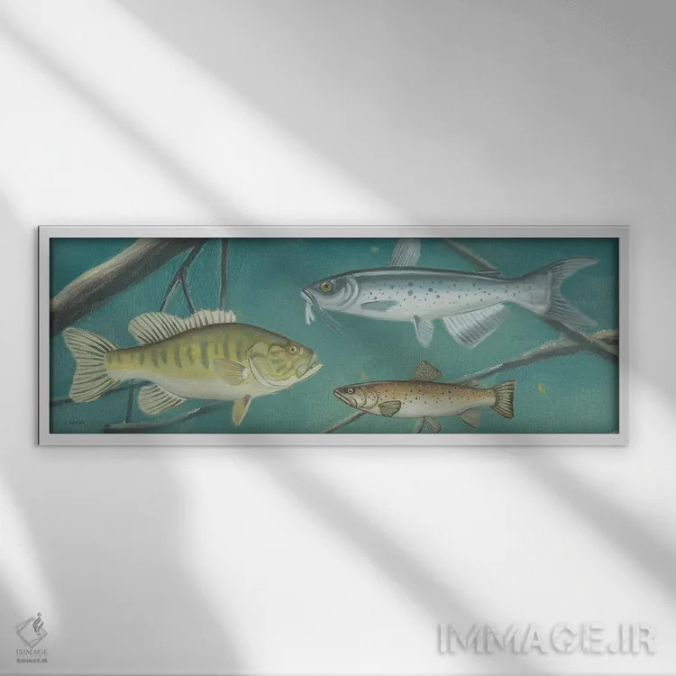 تابلو صیاد تازه شماره سه اثر جیمز وینس - نمای قابدار سفید