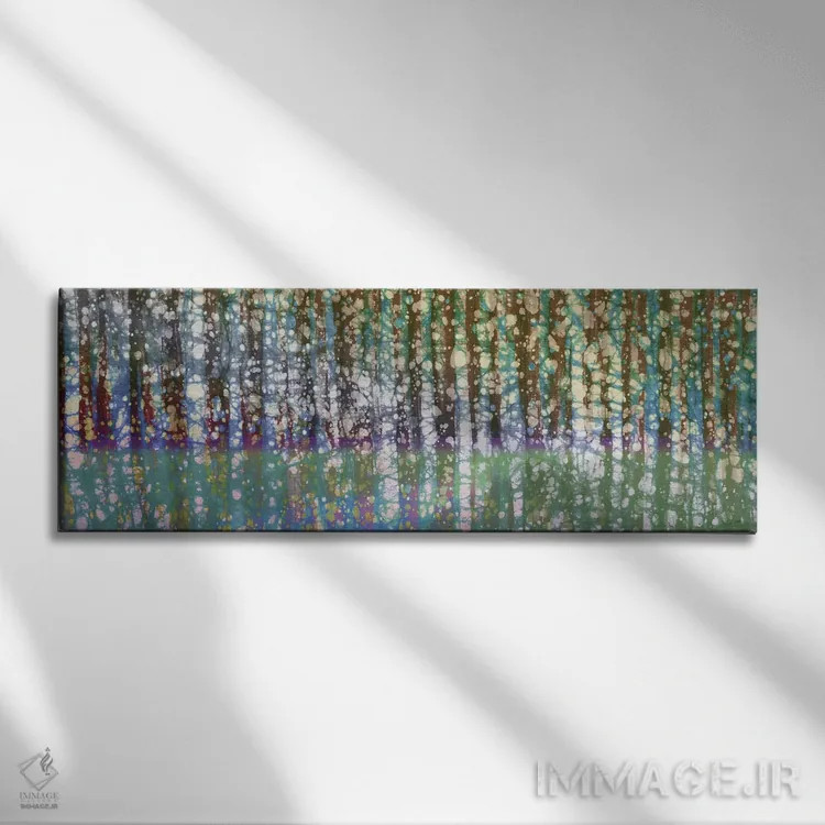 تابلو بتیک توس (تکنیک چاپ روی پارچه) اثر جان باتلر - نمای روبهرو روی دیوار