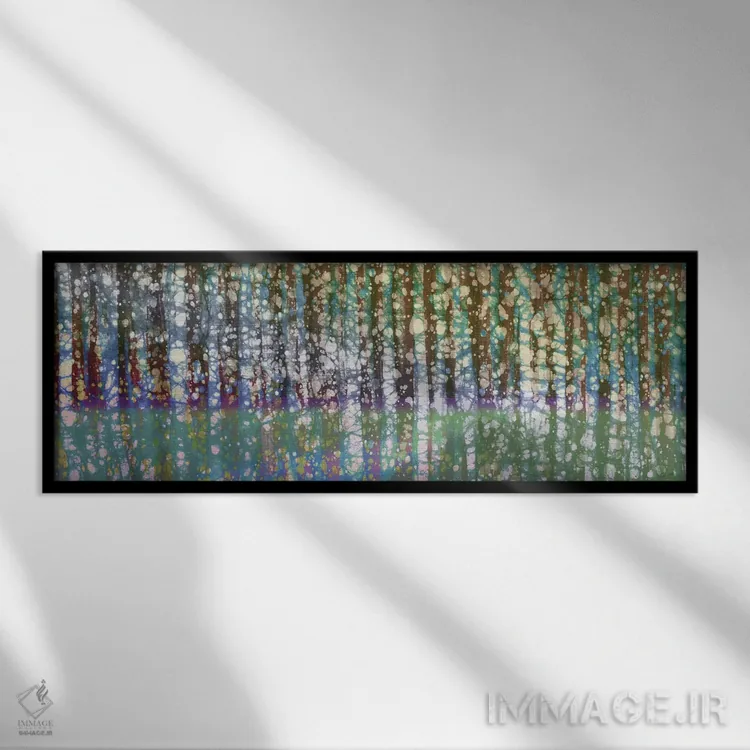 تابلو بتیک توس (تکنیک چاپ روی پارچه) اثر جان باتلر - نمای قابدار مشکی