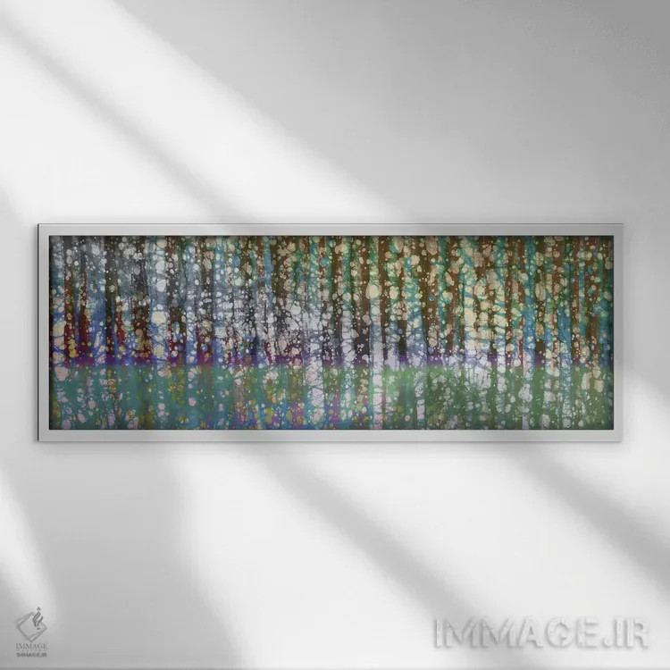 تابلو بتیک توس (تکنیک چاپ روی پارچه) اثر جان باتلر - نمای قابدار سفید