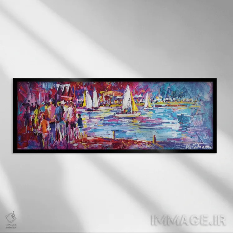 تابلو جشن خرچنگ مندارا (استرالیا) اثر ژوس کوفرر - نمای قابدار مشکی