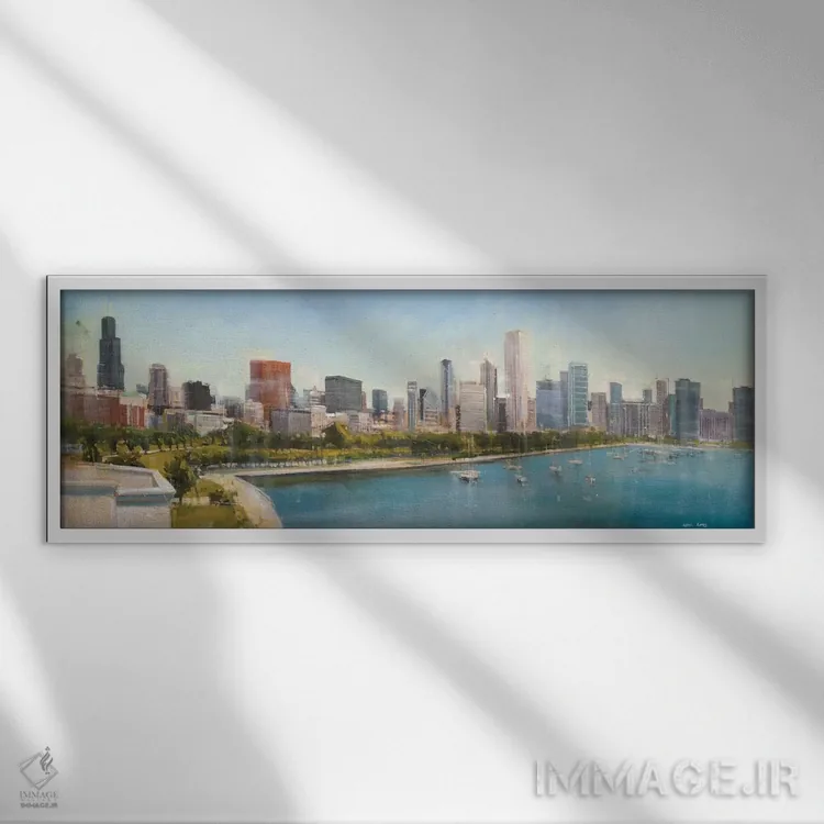 تابلو خط افق ۲ اثر جوزف کیتس - نمای قابدار سفید