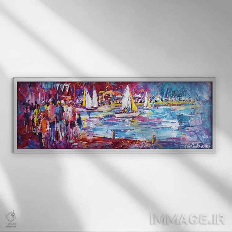 تابلو جشن خرچنگ مندارا (استرالیا) اثر ژوس کوفرر - نمای قابدار سفید