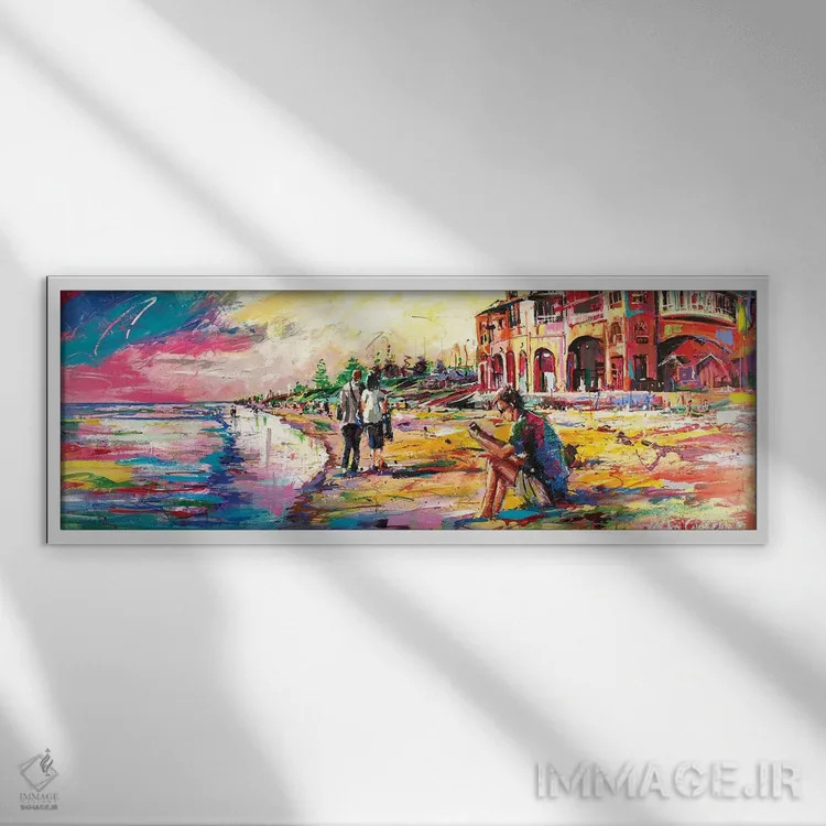 تابلو کاتلسلو (محله/ساحل استرالیایی) اثر ژوس کوفرر - نمای قابدار سفید