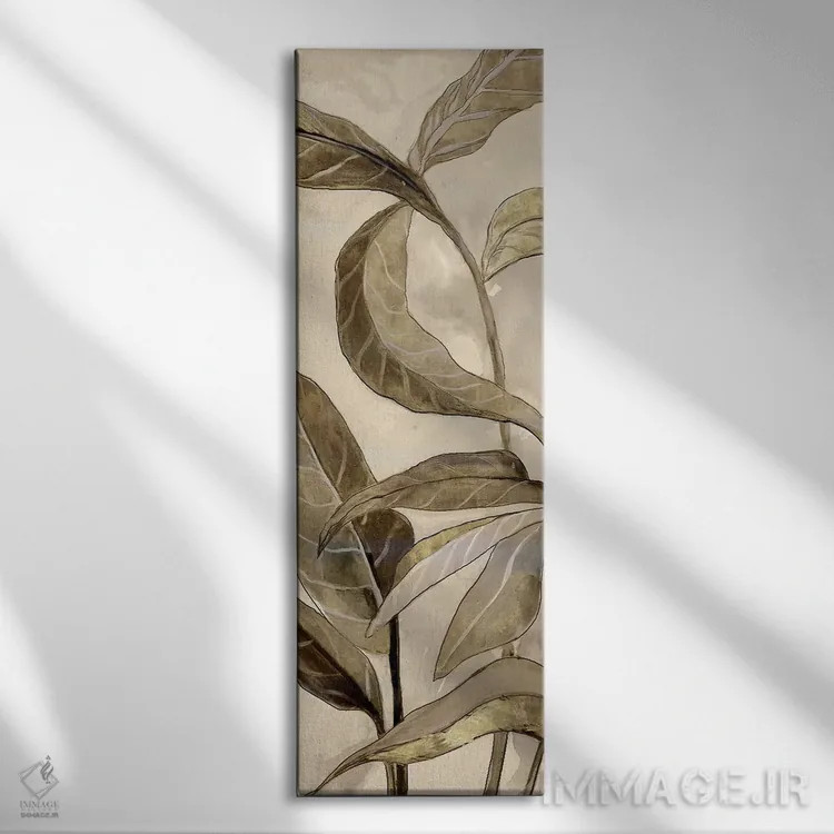 تابلو برگهای خنثی اثر جیکوب کیو - نمای روبهرو روی دیوار