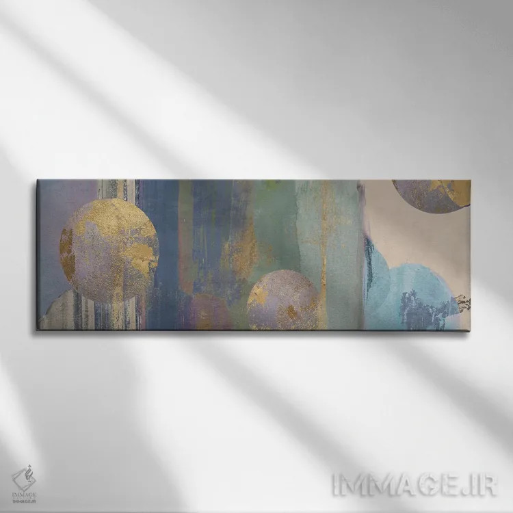 تابلو بستنی یخی آبی I اثر جیکوب کیو - نمای روبهرو روی دیوار