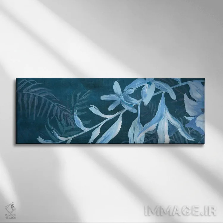تابلو سمفونی شکوفه آبی اثر جیکوب کیو - نمای روبهرو روی دیوار