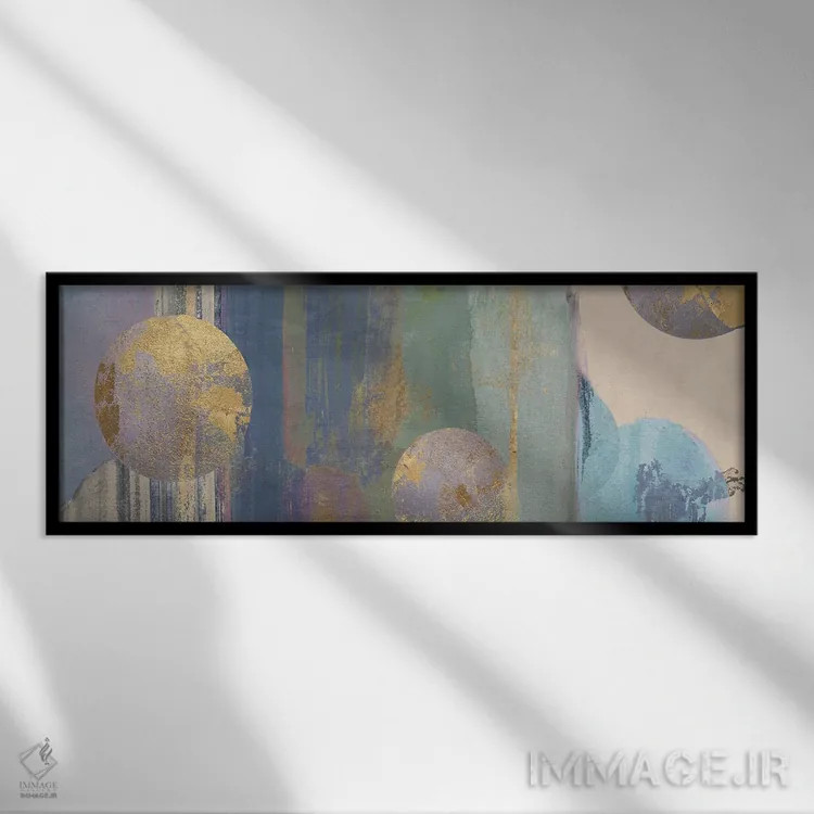 تابلو بستنی یخی آبی I اثر جیکوب کیو - نمای قابدار مشکی