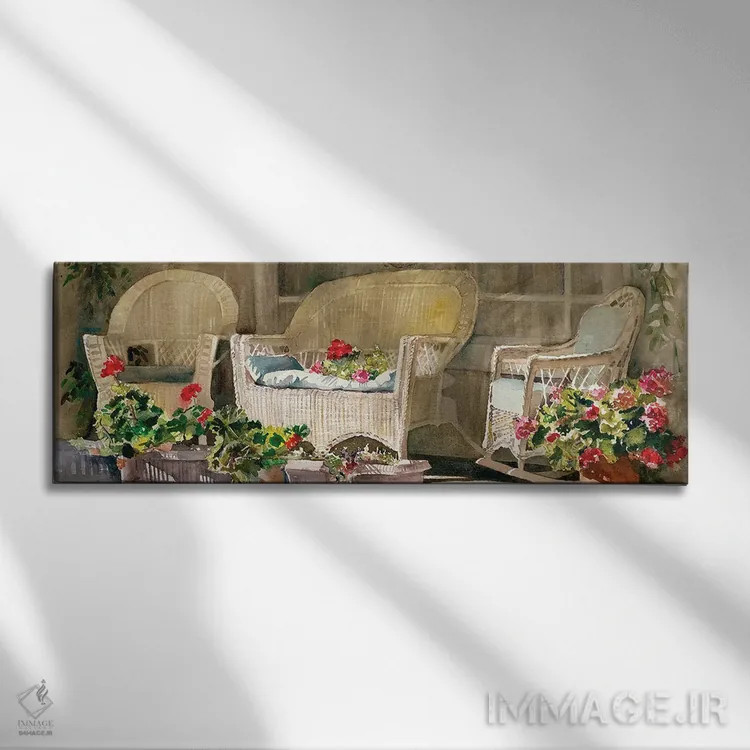 تابلو مسیرهای حصیری (چشمانداز) اثر جودیت استاین - نمای روبهرو روی دیوار