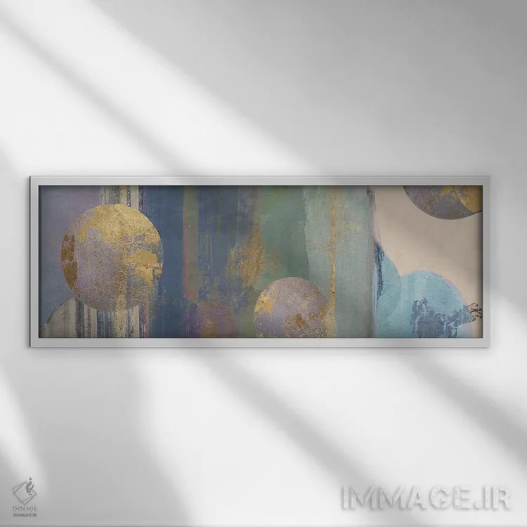 تابلو بستنی یخی آبی I اثر جیکوب کیو - نمای قابدار سفید