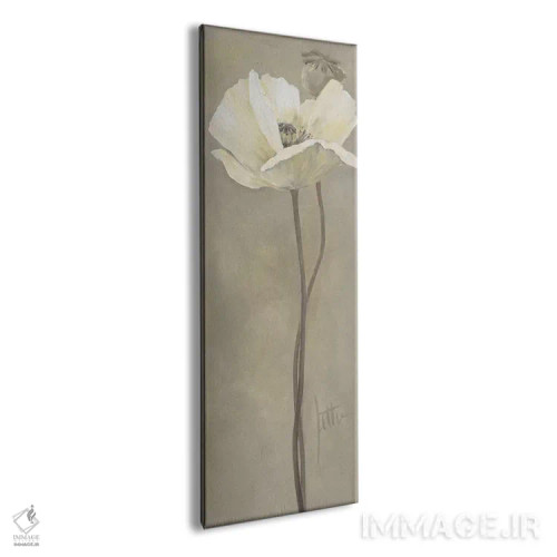 تابلو شقایق سفید ۵ اثر جتی روزبوم - نمای پرسپکتیو محصول