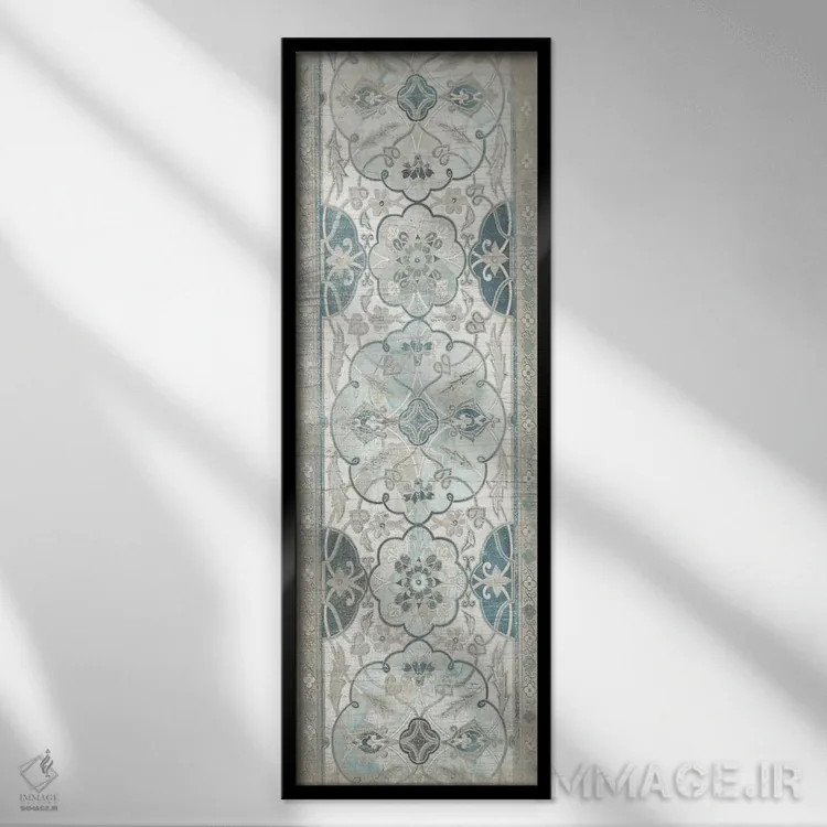 تابلو پنل ایرانی عتیقه ۲ اثر جون اریکا وس - نمای قابدار مشکی