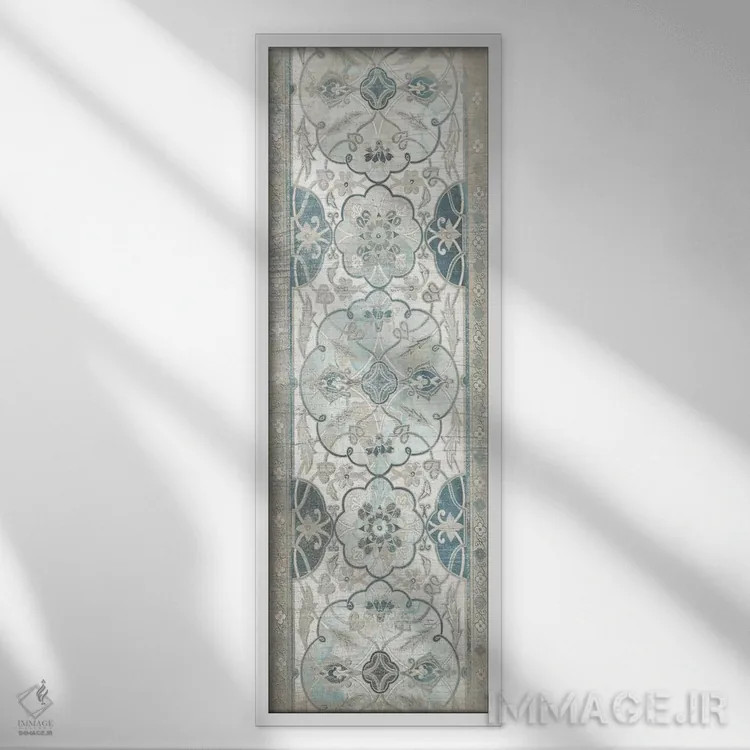 تابلو پنل ایرانی عتیقه ۲ اثر جون اریکا وس - نمای قابدار سفید