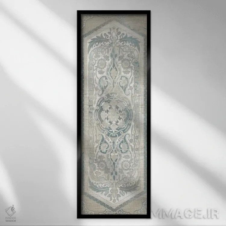 تابلو پنل ایرانی عتیقه ۴ اثر جون اریکا وس - نمای قابدار مشکی