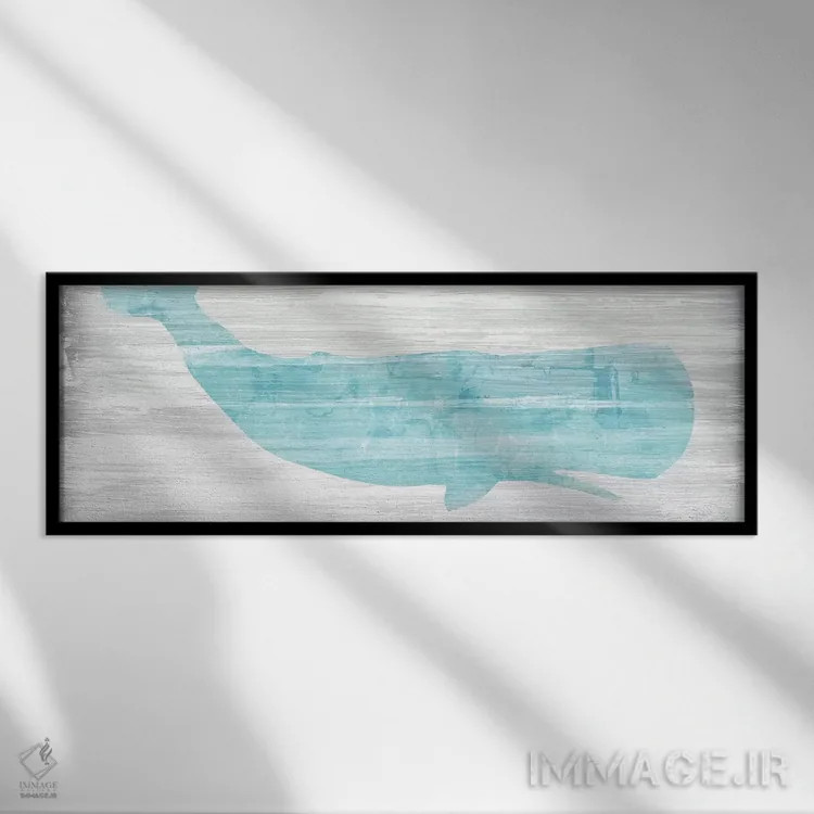 تابلو نهنگ کهنهکار یک اثر جون اریکا وس - نمای قابدار مشکی