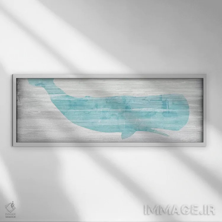 تابلو نهنگ کهنهکار یک اثر جون اریکا وس - نمای قابدار سفید