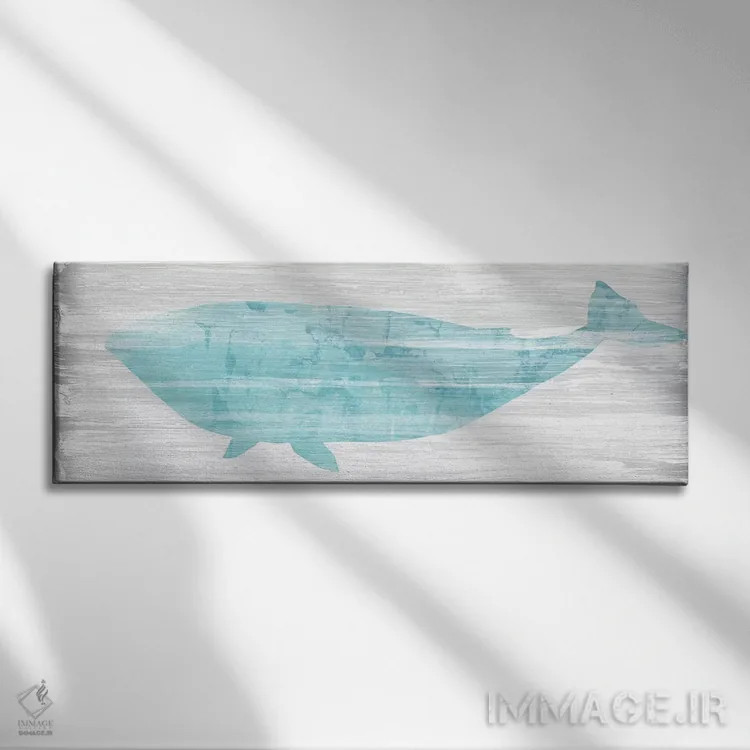 تابلو نهنگ کهنهکار دو اثر جون اریکا وس - نمای روبهرو روی دیوار