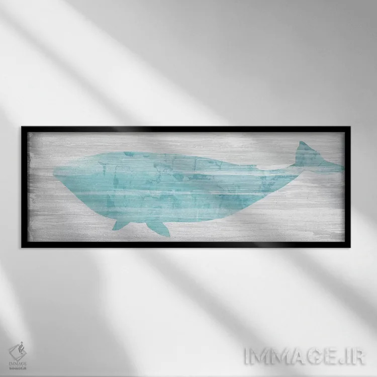 تابلو نهنگ کهنهکار دو اثر جون اریکا وس - نمای قابدار مشکی