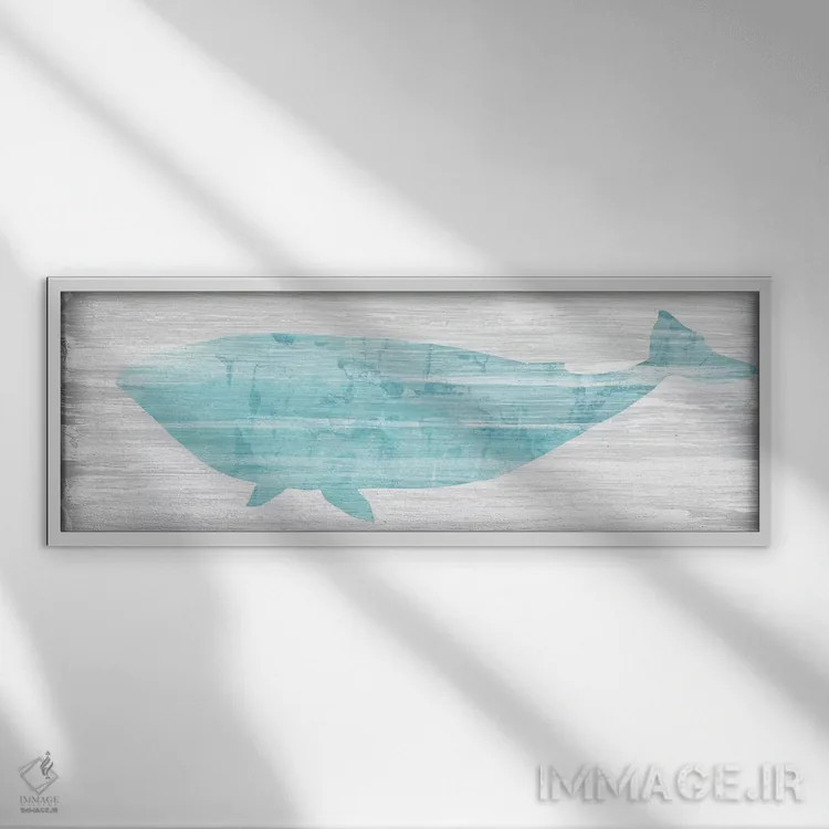 تابلو نهنگ کهنهکار دو اثر جون اریکا وس - نمای قابدار سفید